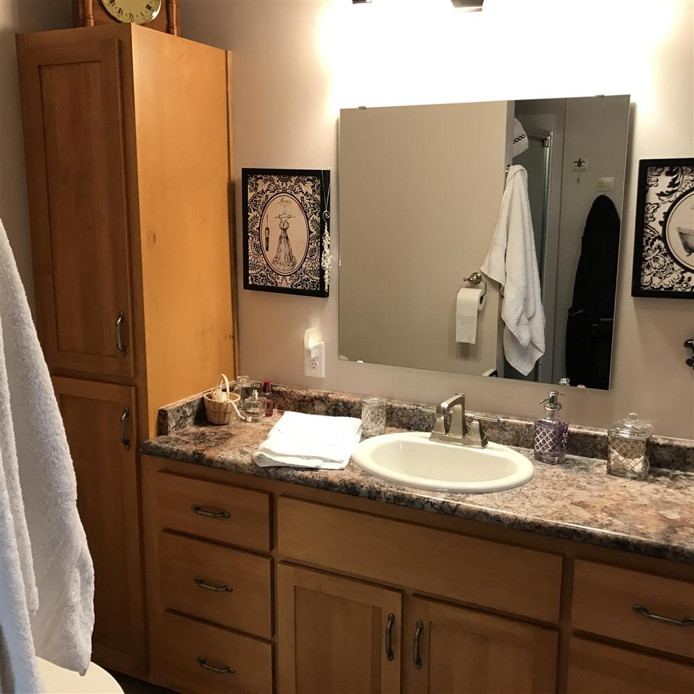 Blonde Wooden Bathroom Vanity
