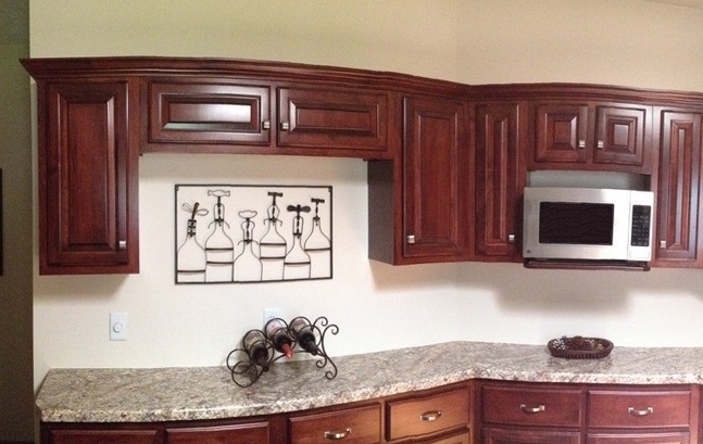 Cherry Stained Kitchen Cabinets by MTE