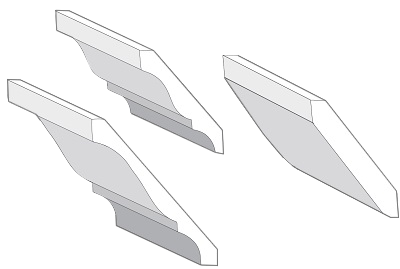 We offer crown mouldings in many different sizes, shapes and profiles Crown Moulding Types