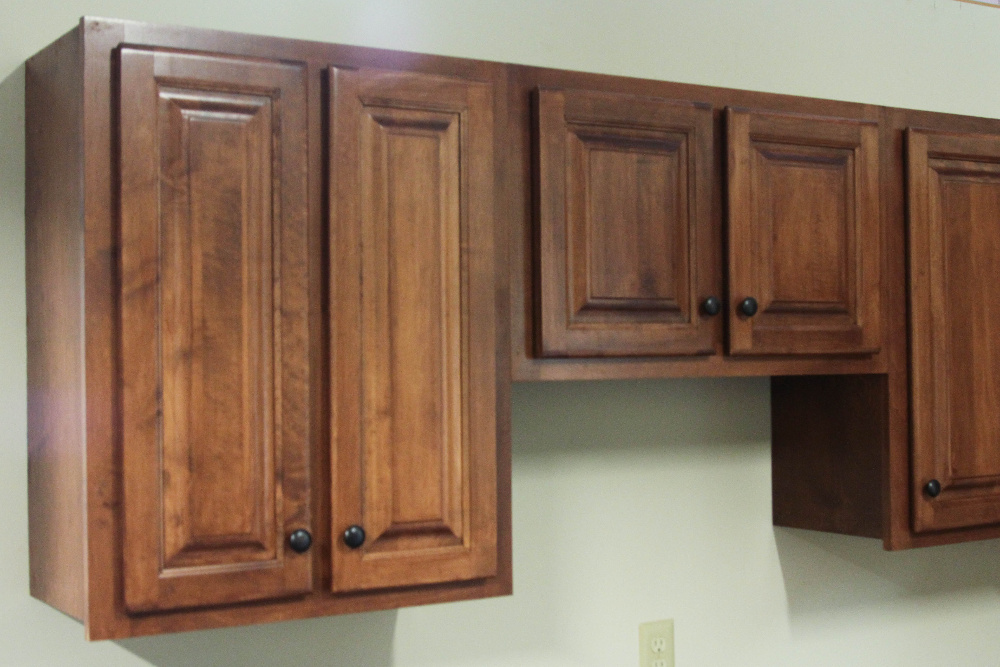 Dark Stained Kitchen Cabinets