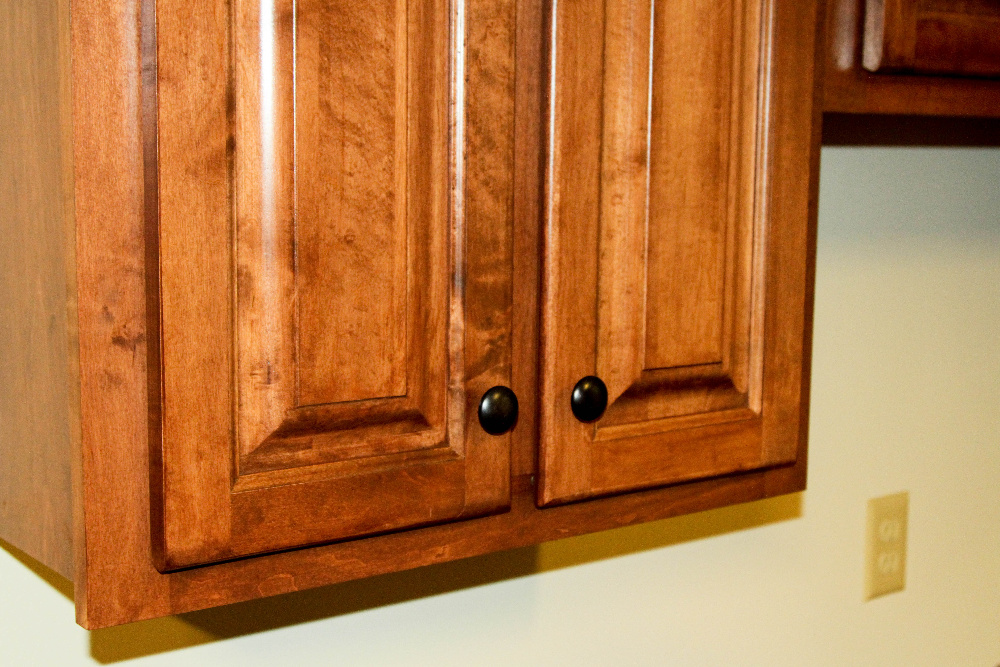 Honey Stained Cabinets