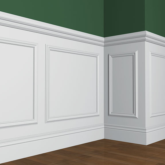 Wood chair rail & wall trim moulding