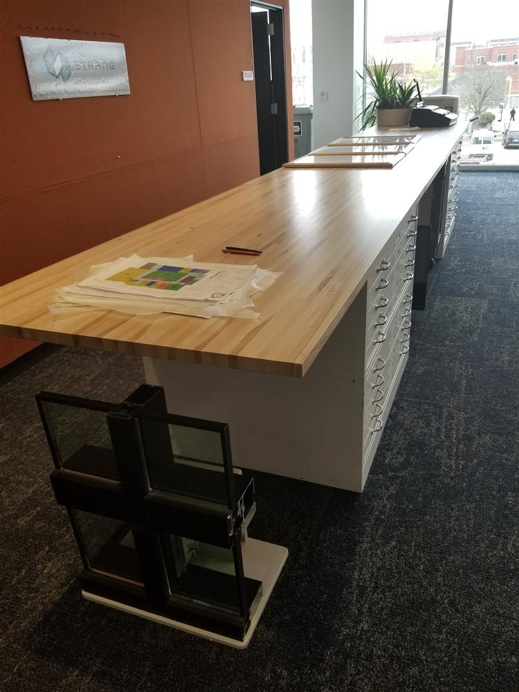 Wood office meeting table